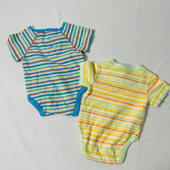 Vintage TCP The Children's Place Bundle of 2 Striped Onesies Size 3-6 mo - Picture 5 of 10